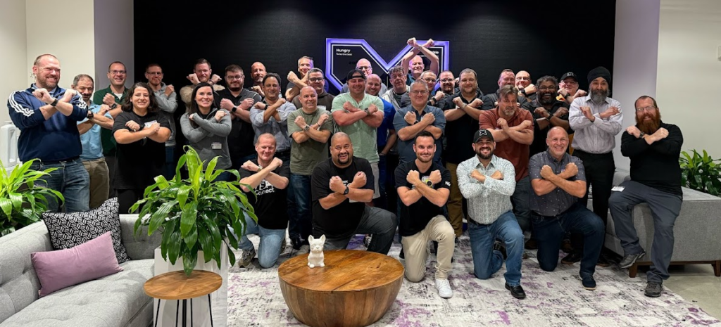 Photo de groupe des Nutanix Technology Champions au siège de Nutanix